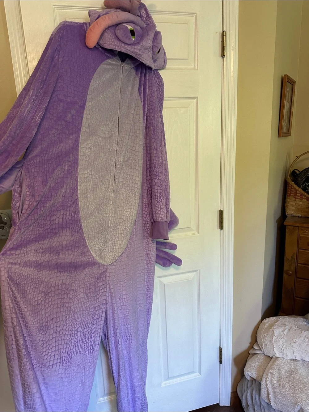 Disney Pixar Monster Inc. RANDALL Dragon adult Costume Onesie - Picture 2 of 9